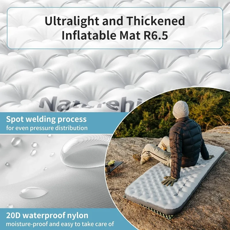 Matelas de Camping Gonflable Isolant R6.5