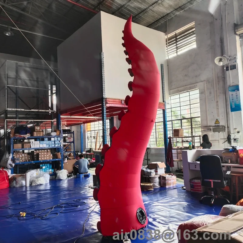 Décoration Gonflable Tentacule Pieuvre Rouge