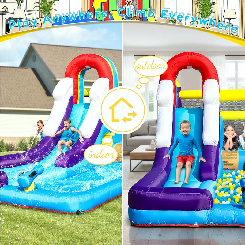 Toboggan Aquatique Gonflable Bassin Enfants