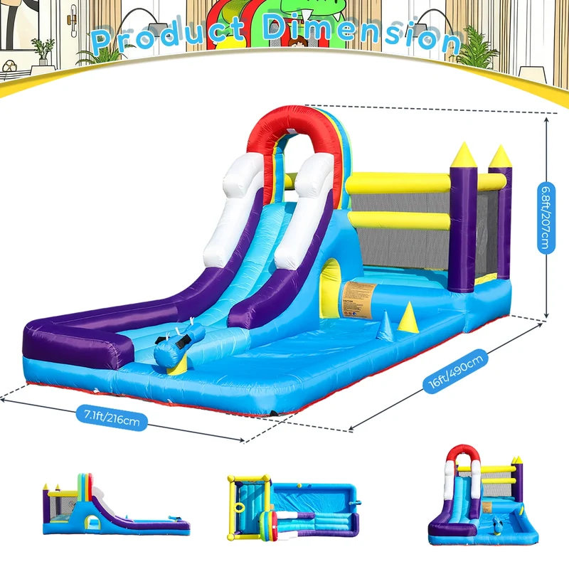 Toboggan Aquatique Gonflable Bassin Enfants
