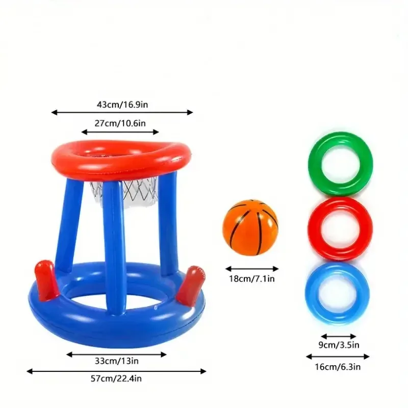 Panier de Basket Gonflable Piscine Flottant
