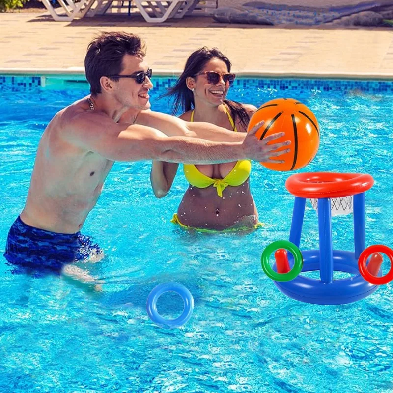 Panier de Basket Gonflable Piscine Flottant