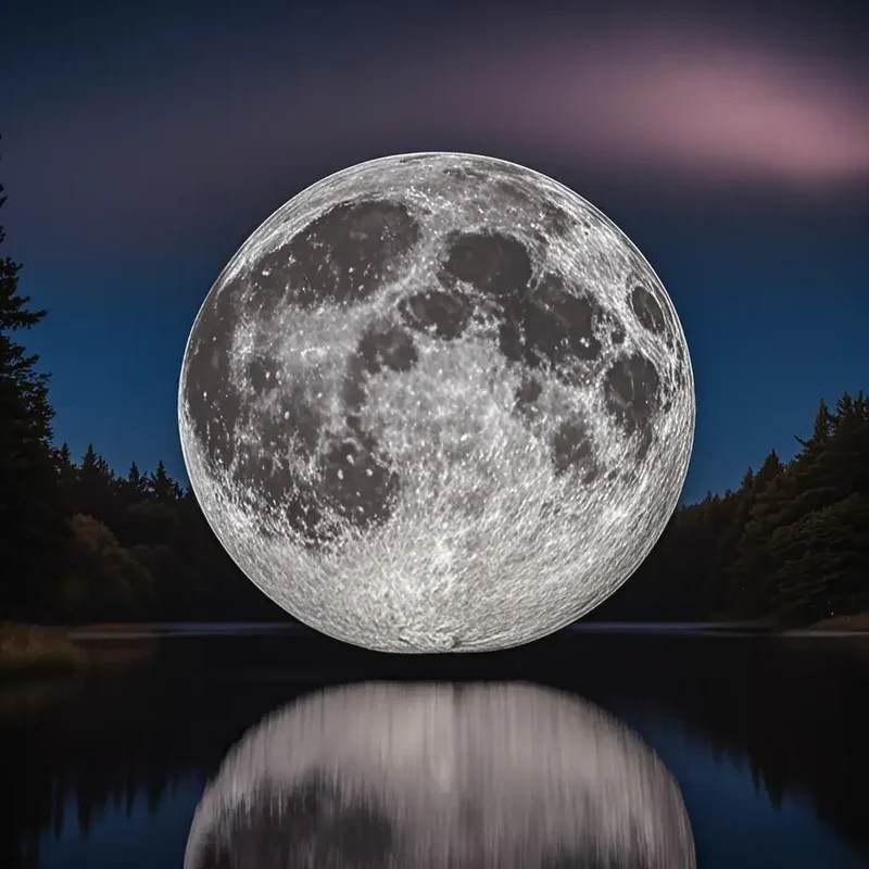 Décoration Gonflable Lune Géante LED