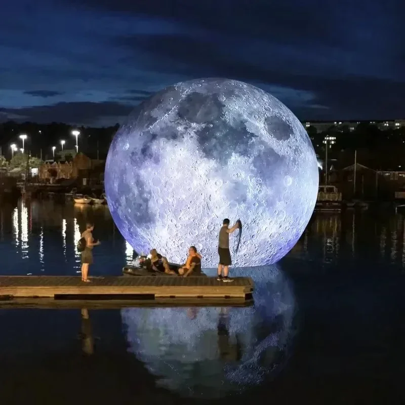 Décoration Gonflable Lune Géante LED