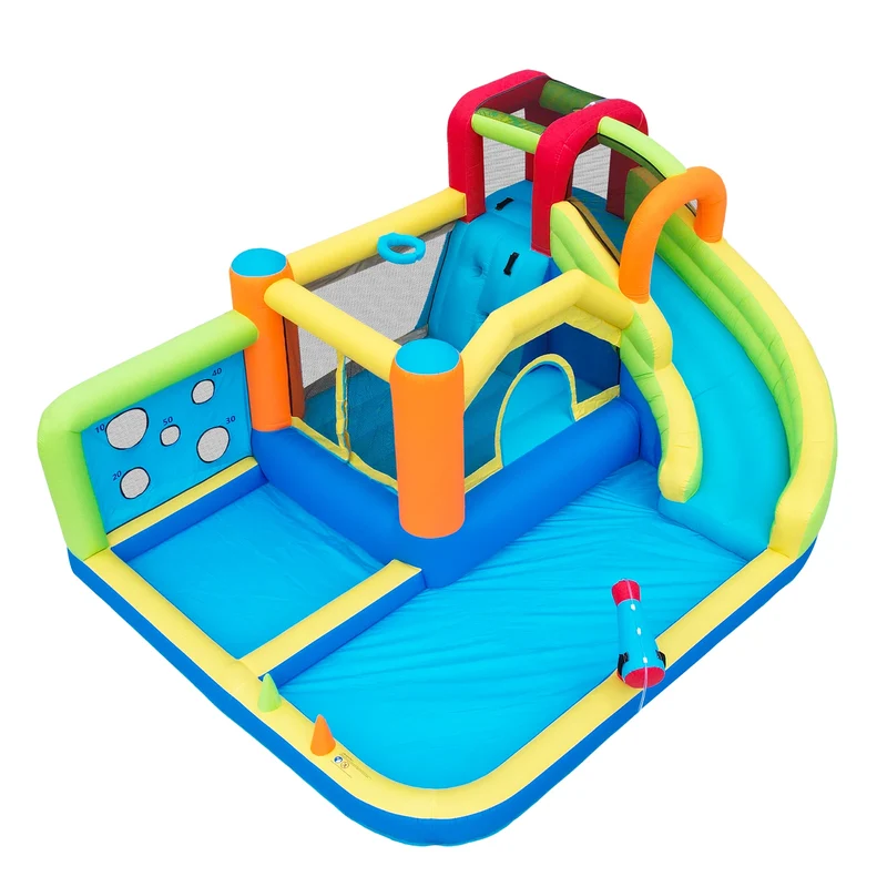 Château Gonflable Toboggan Trampoline Basket