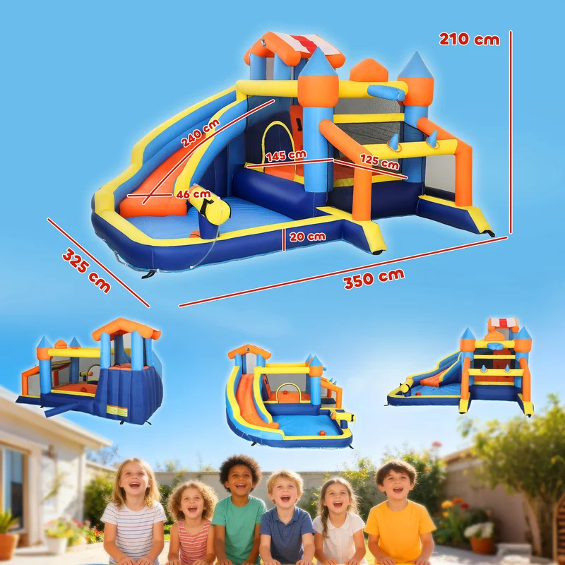 Château Gonflable Aquatique 8-en-1 Lanceur