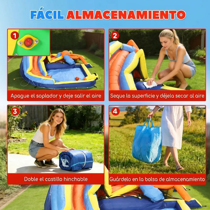 Château Gonflable Aquatique 8-en-1 Lanceur
