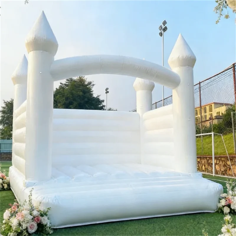 Château Gonflable Blanc Mariage Souffleur