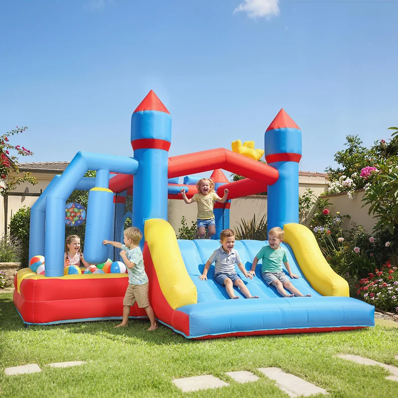 Château Gonflable Boxe et Panier Basket