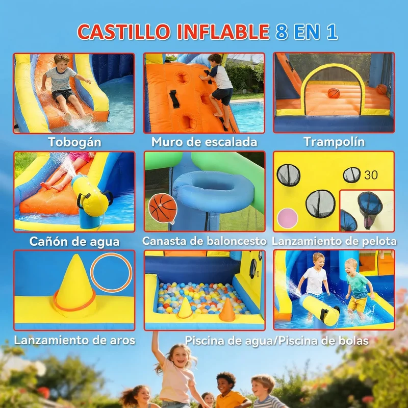 Château Gonflable Aquatique 8 en 1