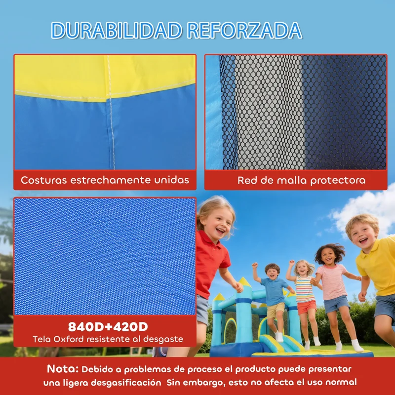Château Gonflable Bleu Multi-Jeux
