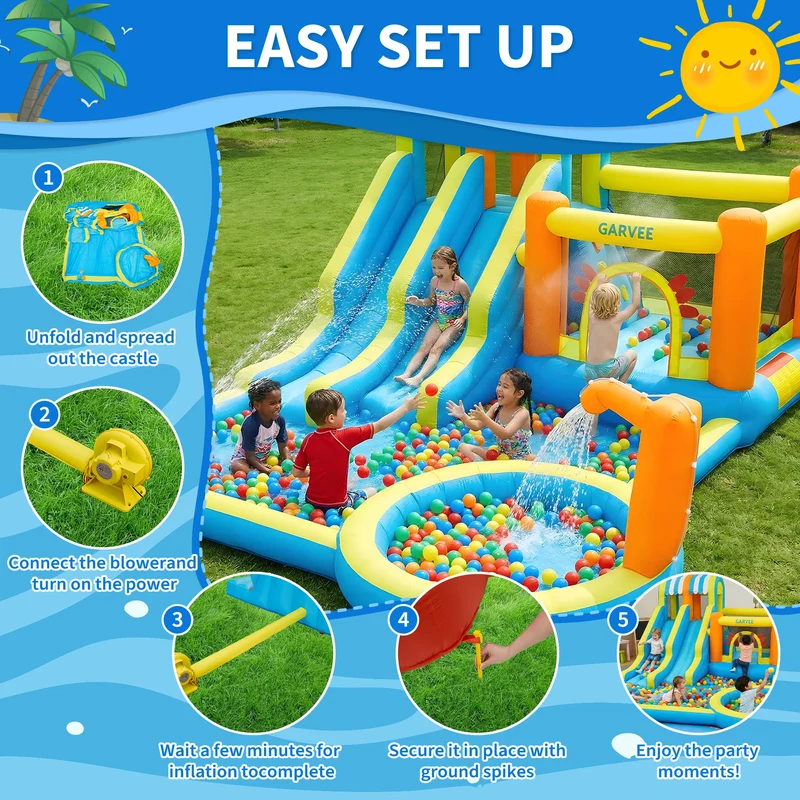 Aire de Jeux Gonflable 8 en 1