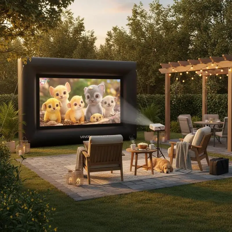 Écran Projection Gonflable 427 cm Jardin
