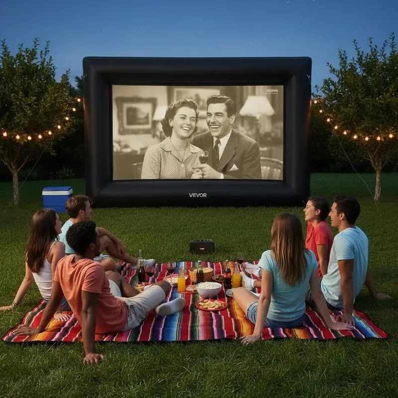 Écran Projection Gonflable 488 cm Jardin