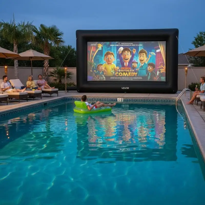 Écran Projection Gonflable 488 cm Jardin