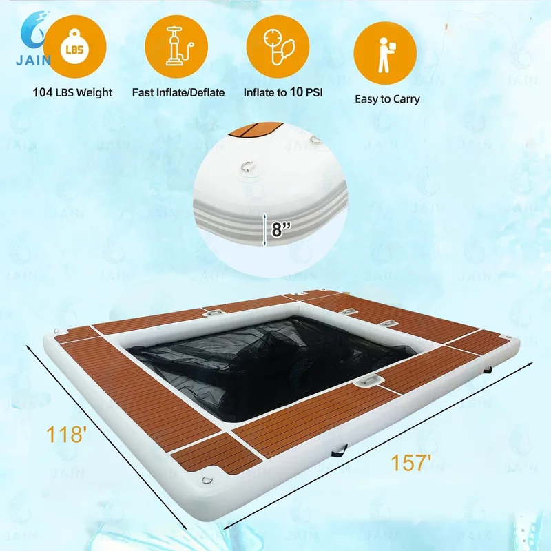 Plateforme Flottante Gonflable EVA Filet