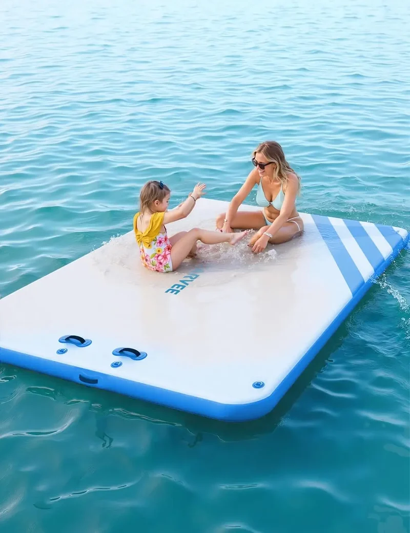 Plateforme Flottante Gonflable Échelle Ancrage