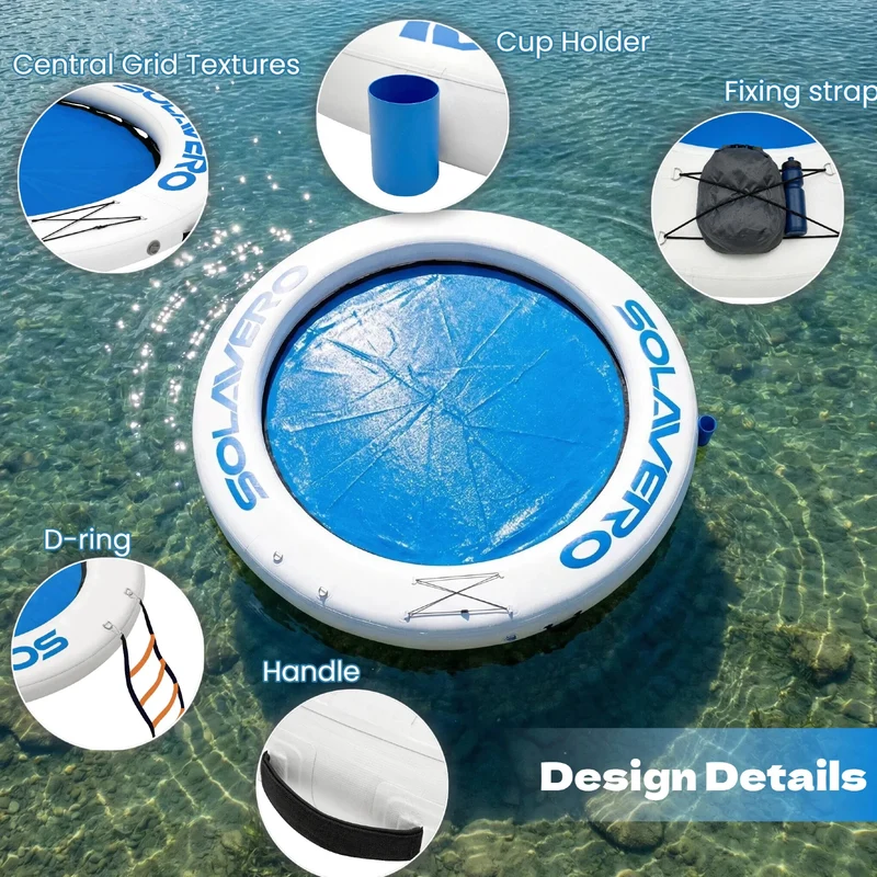 Plateforme Flottante Gonflable Ronde 8 Pieds