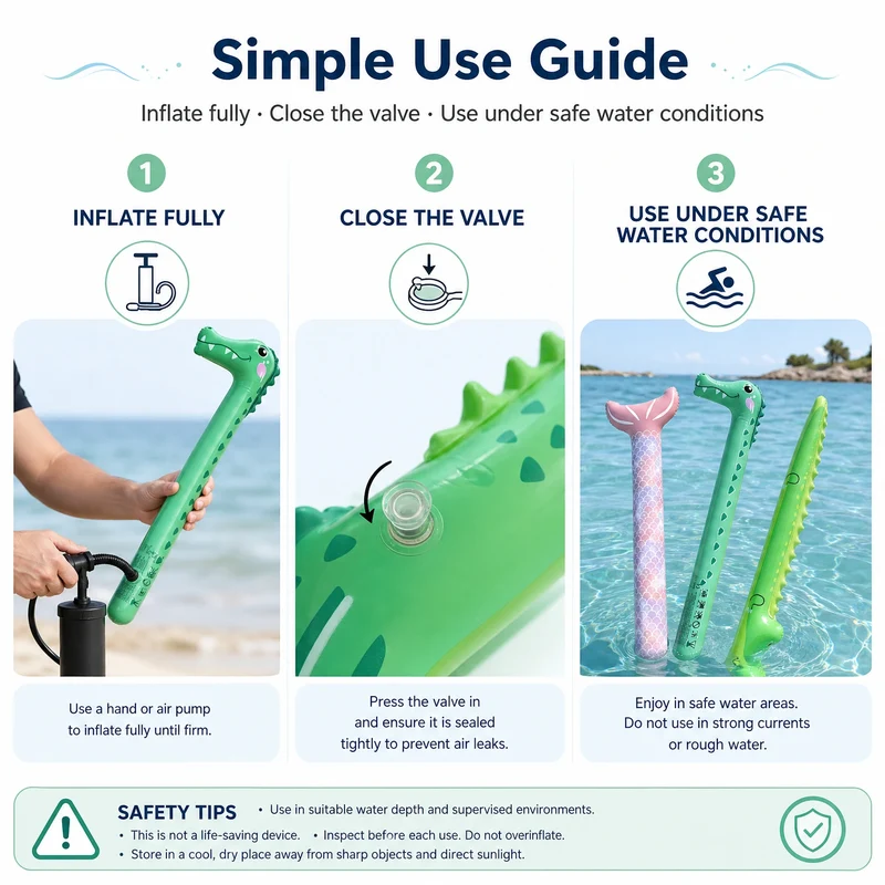 Accessoire Gonflable Bâton de Natation Animal PVC