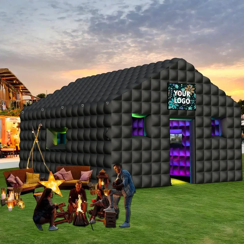 Discothèque Gonflable Noire 6 × 5 m