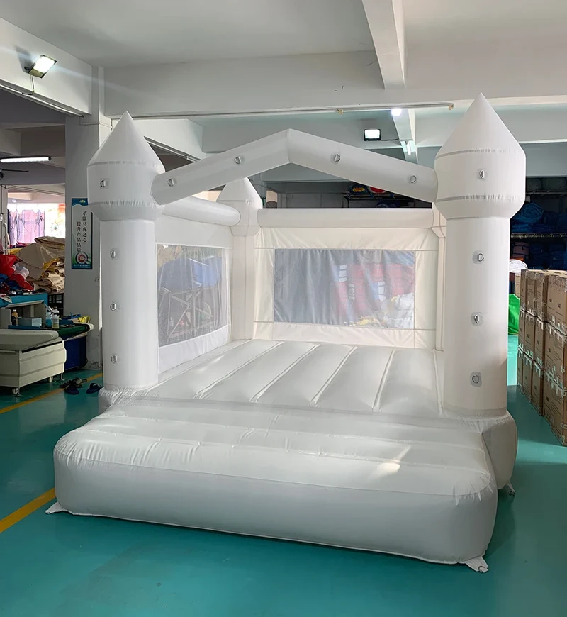 Château Gonflable Blanc Souffleur 4×3 m