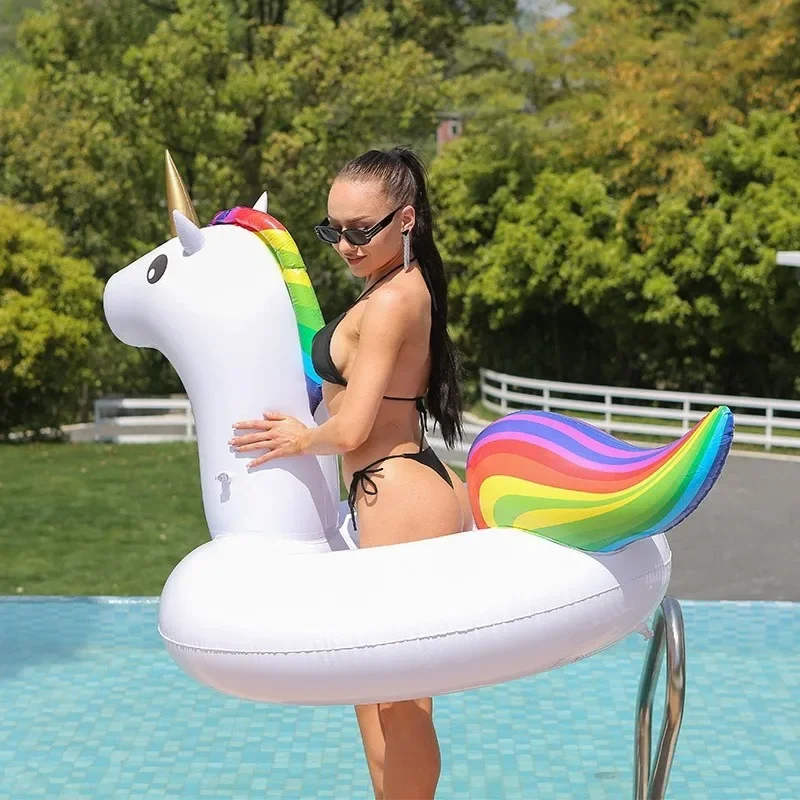 Bouée Gonflable Licorne Anneau Bain Épais