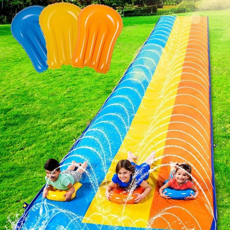 Toboggan Aquatique Gonflable Triple Piste
