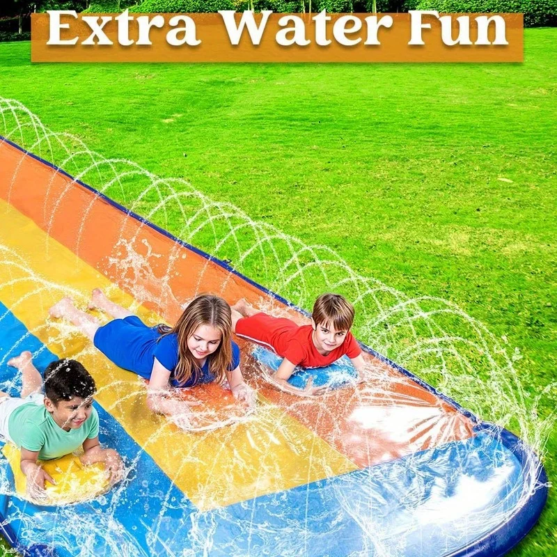 Toboggan Aquatique Gonflable Triple Piste