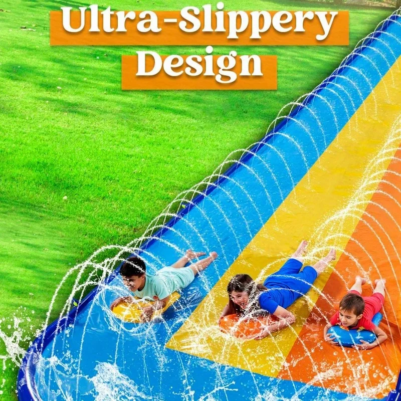 Toboggan Aquatique Gonflable Triple Piste