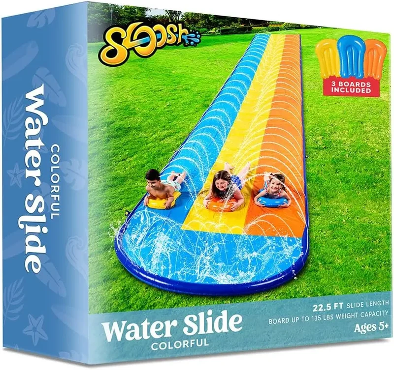 Toboggan Aquatique Gonflable Triple Piste