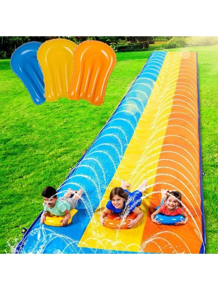 Toboggan Aquatique Gonflable Triple Piste