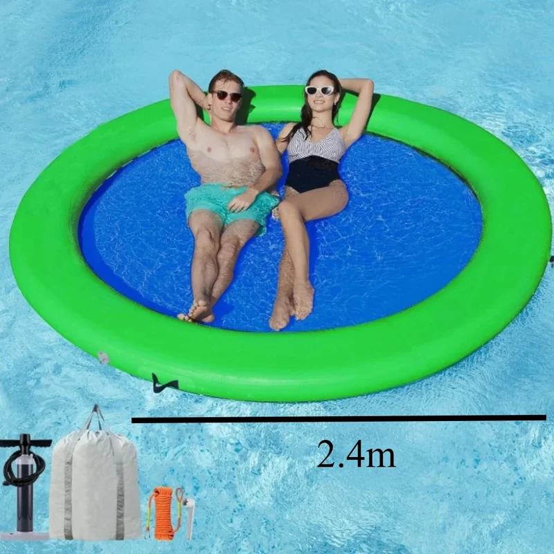 Plateforme Flottante Gonflable Ronde Mer Lac
