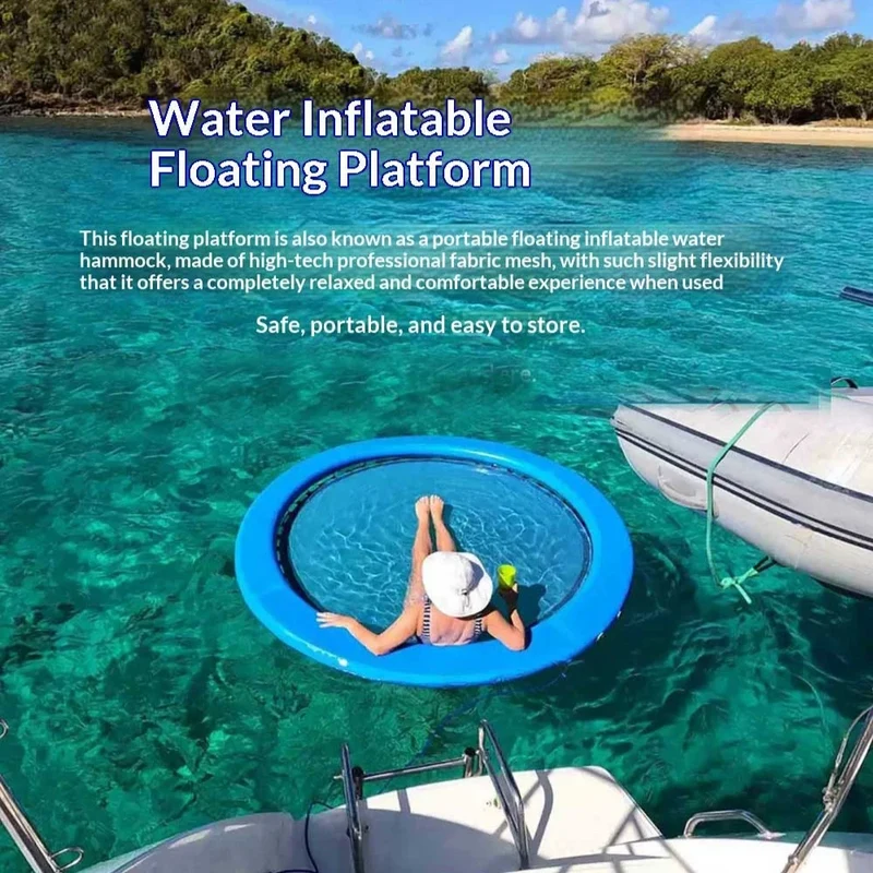 Plateforme Flottante Gonflable Ronde Mer Lac