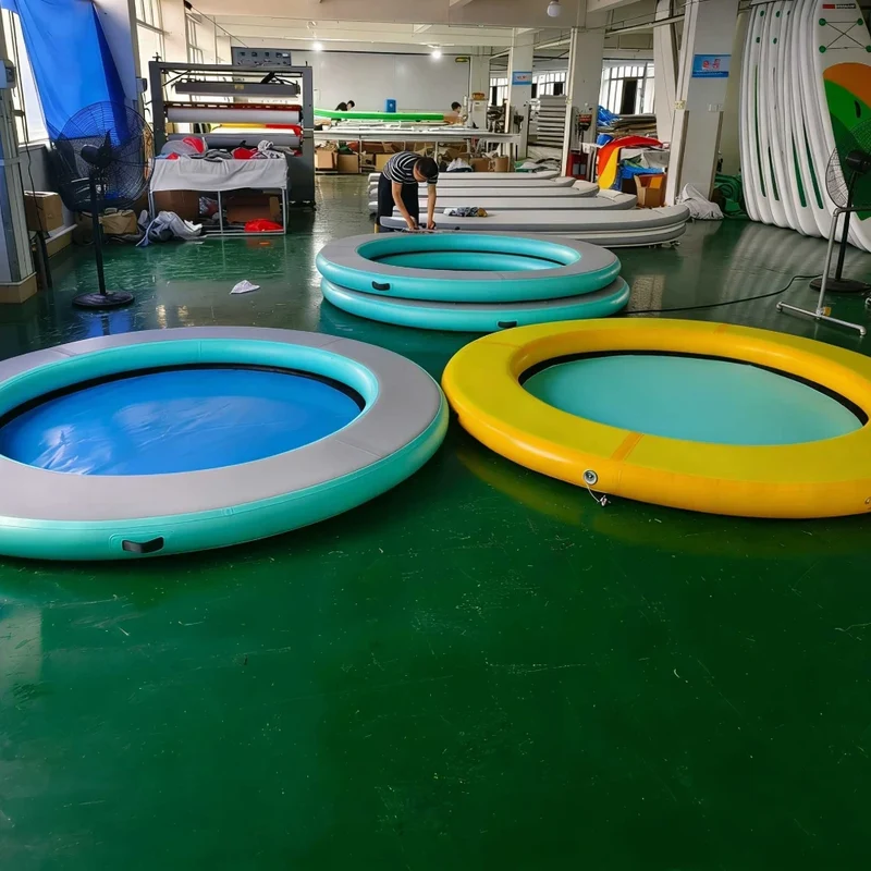Plateforme Flottante Gonflable Ronde Mer Lac