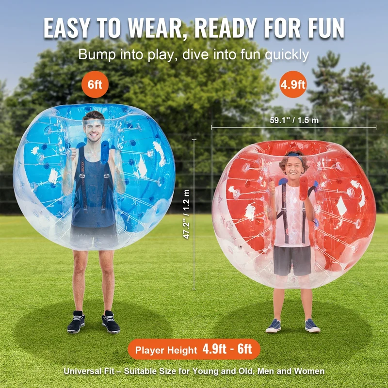 Zorb Ball Gonflable Bumper Ball Lot de 2