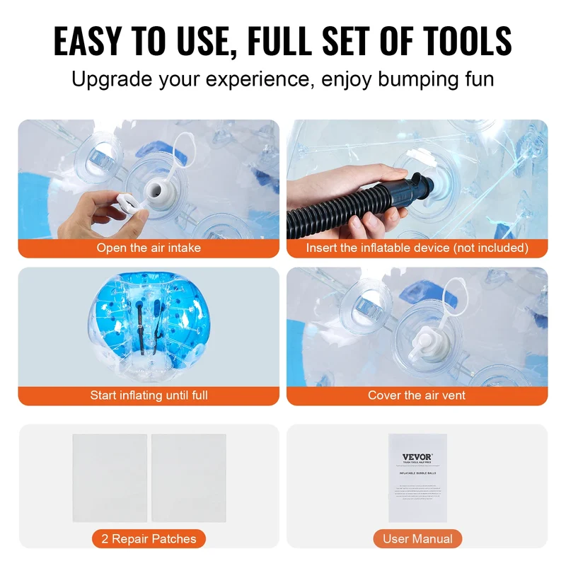 Zorb Ball Gonflable Bumper Ball Lot de 2