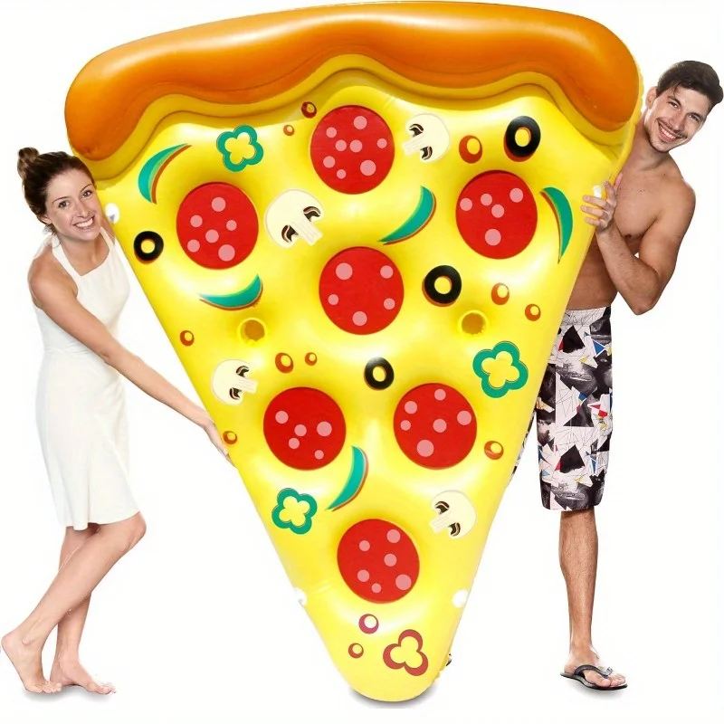 Bouée Gonflable Pizza Géante Porte-Gobelets