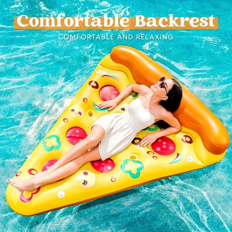 Bouée Gonflable Pizza Géante Porte-Gobelets