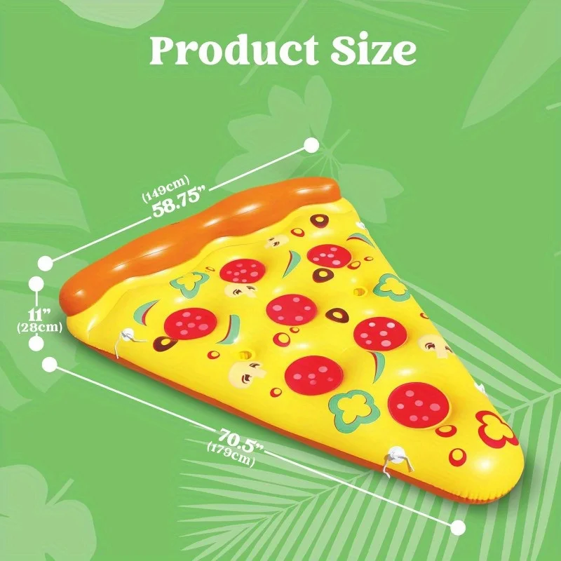 Bouée Gonflable Pizza Géante Porte-Gobelets