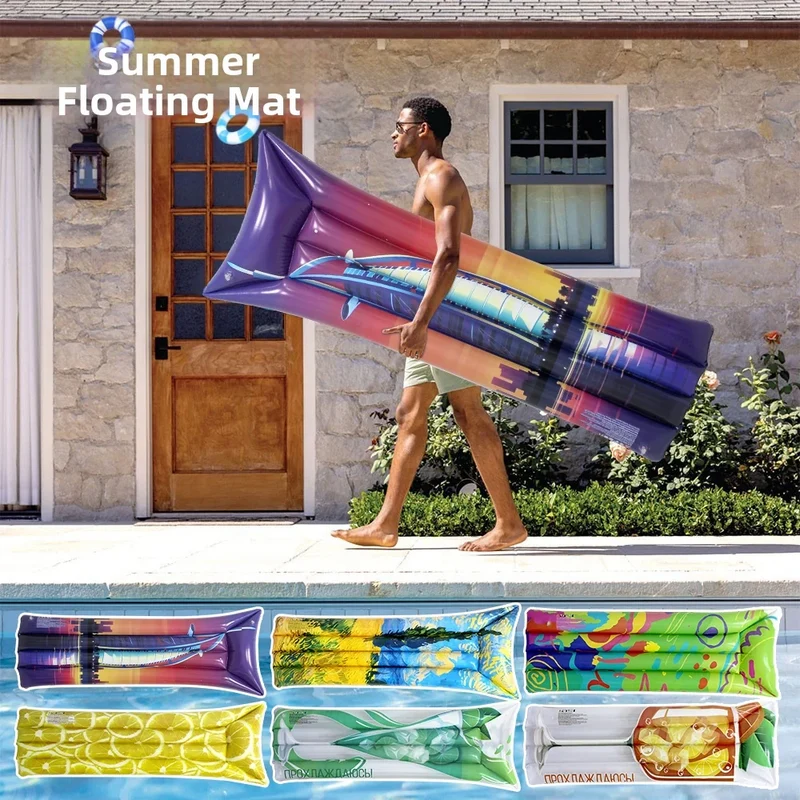 Bouée Gonflable Matelas Graffiti Épaissi