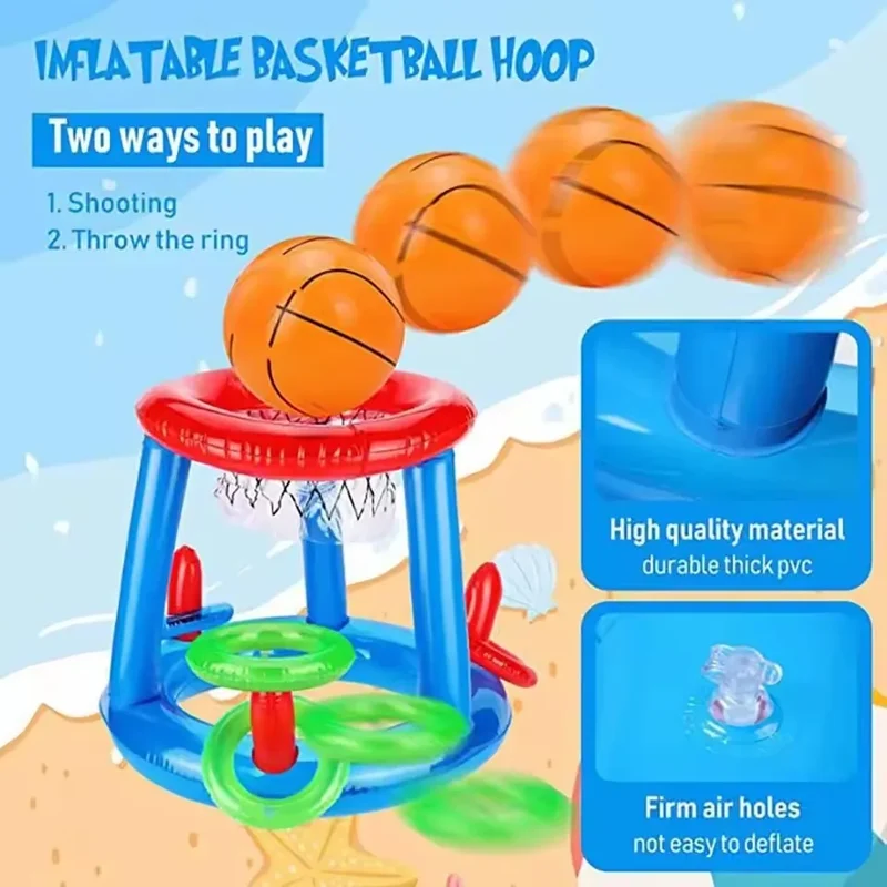Panier de Basket Gonflable Flottant Ballons