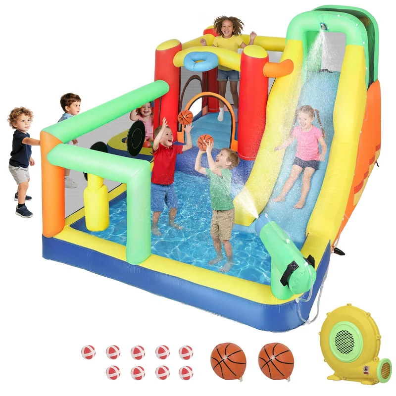 Château Gonflable Aquatique 9-en-1 550W