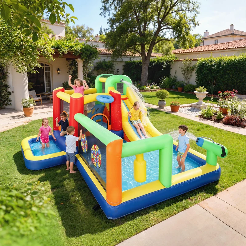 Château Gonflable Aquatique 9-en-1 550W