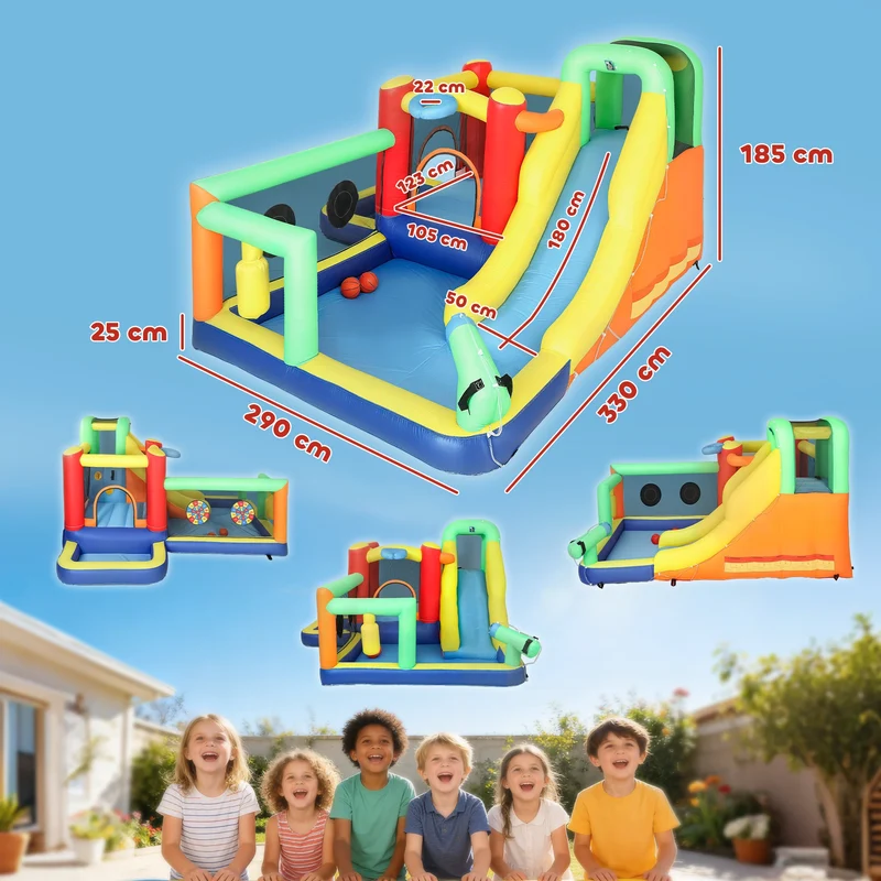 Château Gonflable Aquatique 9-en-1 550W