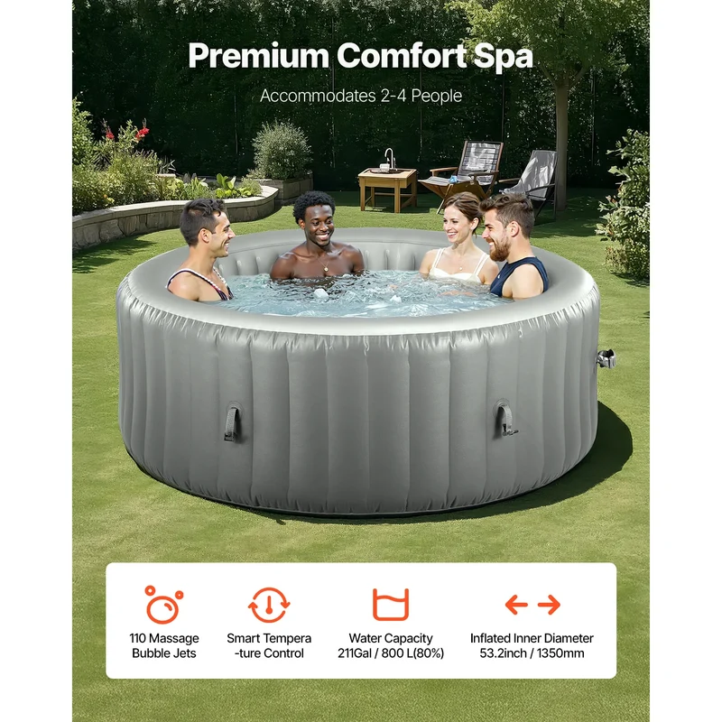 Spa Gonflable Portable Jets à Bulles