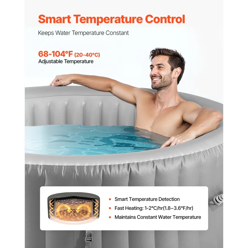 Spa Gonflable Portable Jets à Bulles