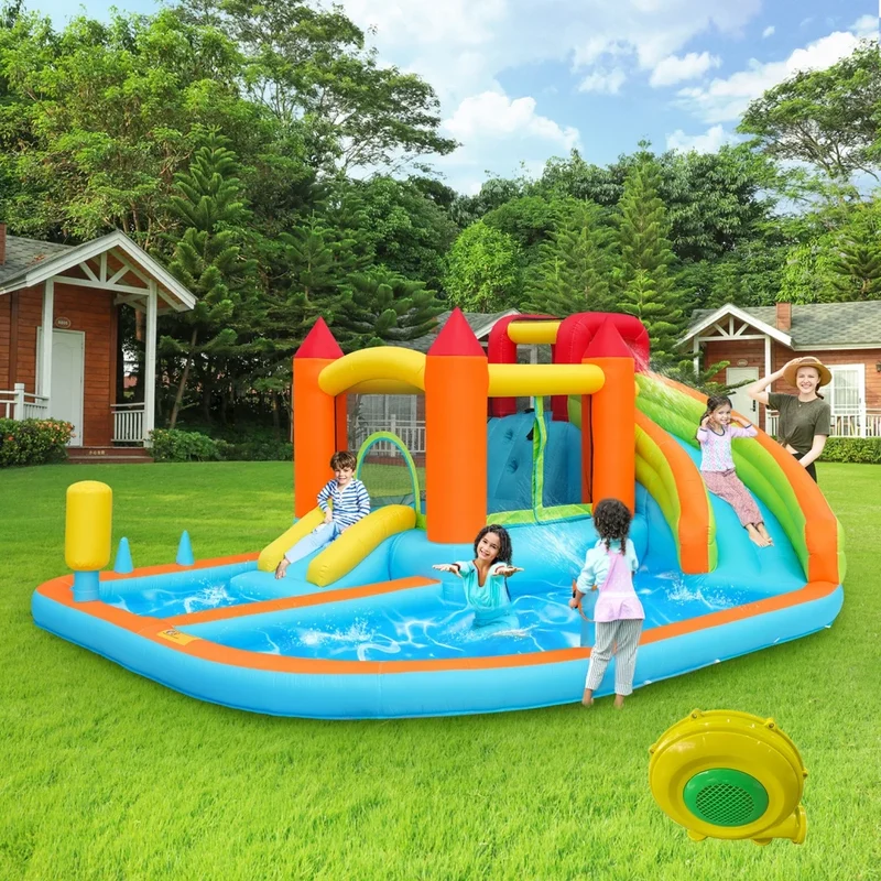 Château Gonflable Trampoline Piscine Basket