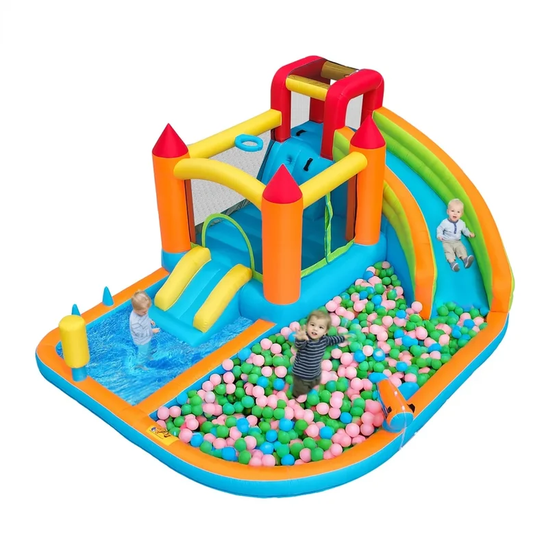 Château Gonflable Trampoline Piscine Basket