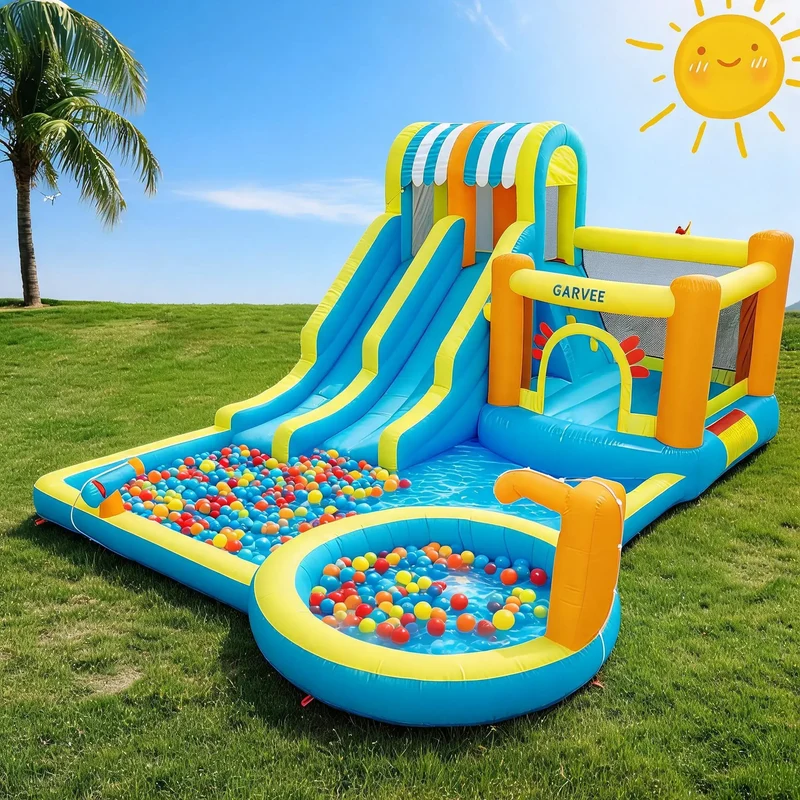 Aire de Jeux Gonflable 9-en-1 Mur Escalade