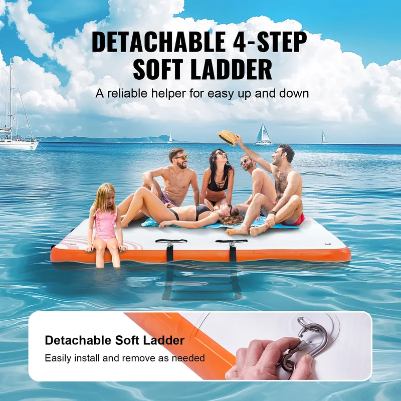 Plateforme Flottante Gonflable Antidérapante Échelle